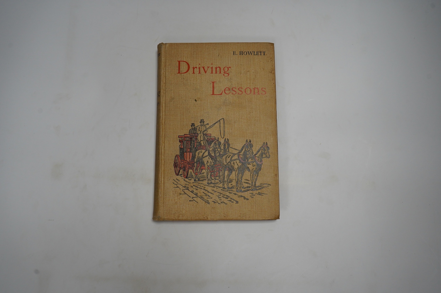 Howlett, Edwin - Driving Lessons. 2nd edition. 18 photo. plates and num. text illus. (2 full page); original coloured pictorial cloth. Paris, 1906: Birch Reynardson, C.T.S. - 'Down the Road' new edition. colour lithograp